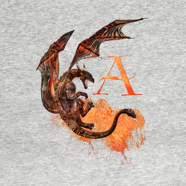 Drachen Buchstabe A by AndreaTiettje